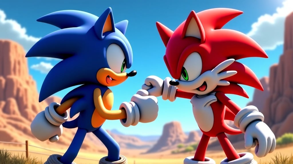 Sonic Fighting Dr Eggman And Sonic Defeating Doctor Eggman