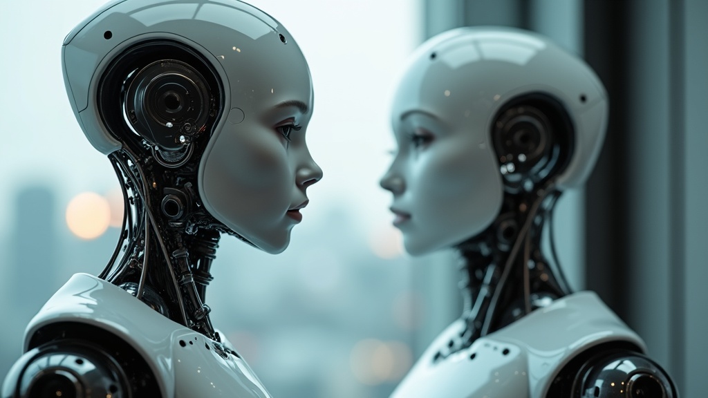 Robot Face Stands Art