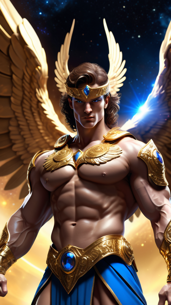 Majestic Hypermasculine Archangel Warrior Celestial Guardian Of The Cosmos Epic