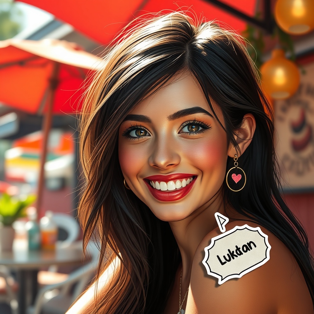 Portrait Brunette Smile, Artwork