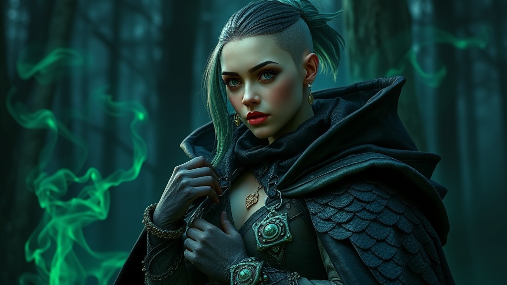 AI Dark Witch Design