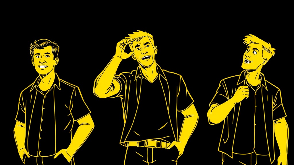 Vertical Illustration Men Artwork