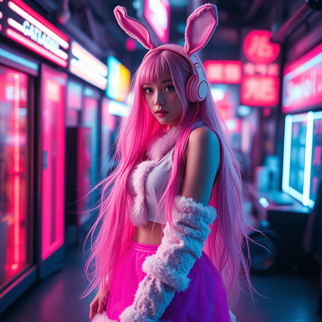 AI Cyberpunk Girl, Design