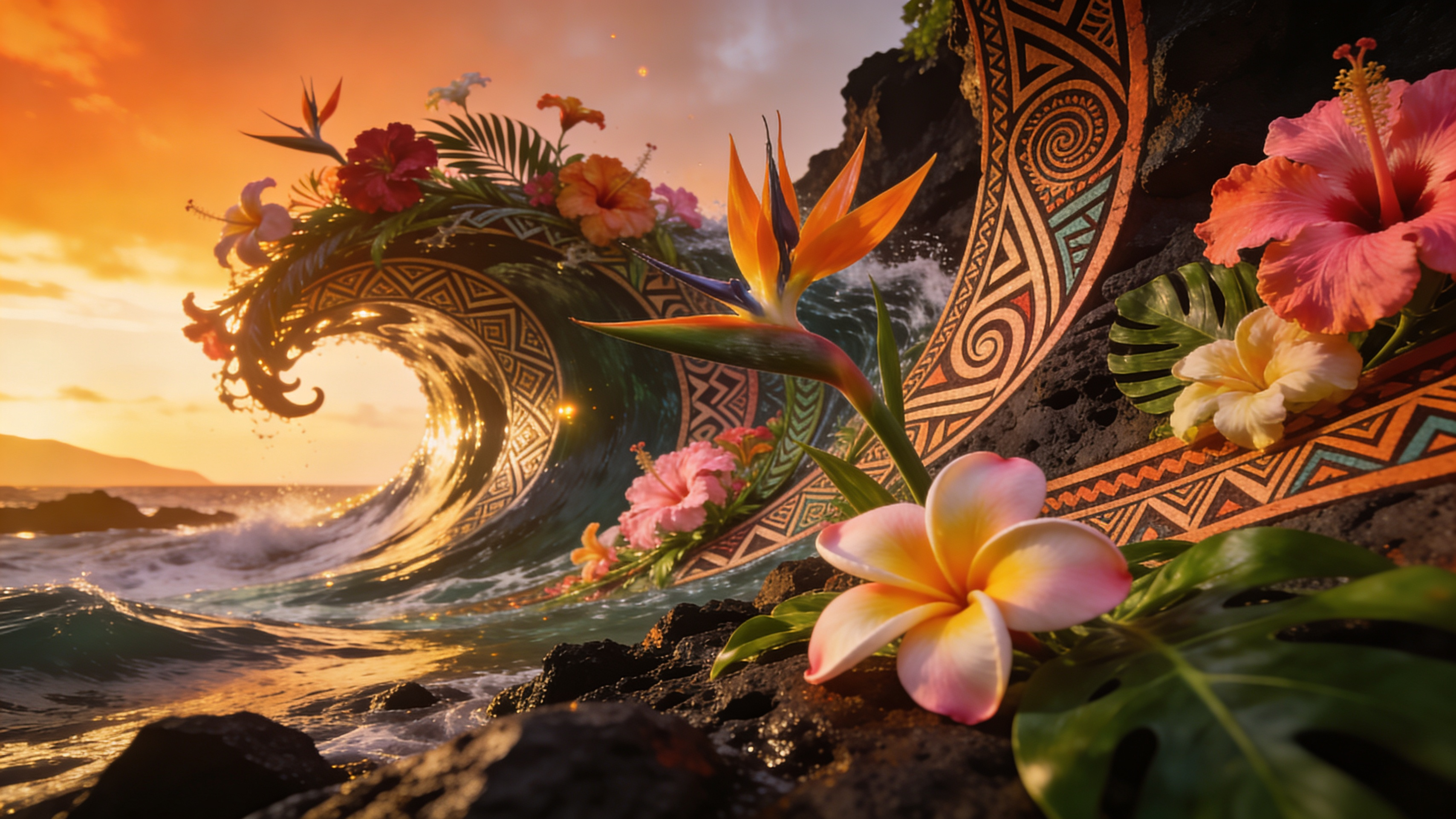 Hawaiian Flower Tattoo Ideas Generator preview