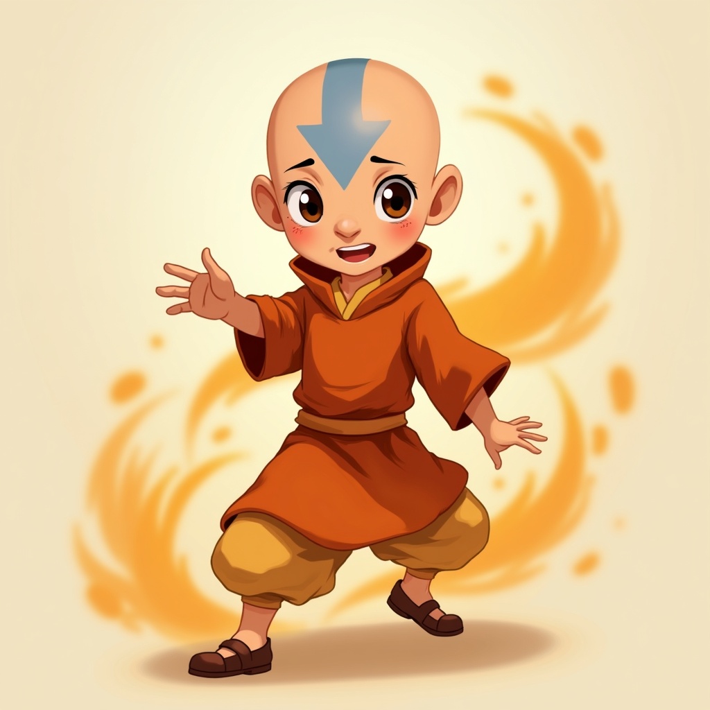 Young Avatar Aang, Artwork