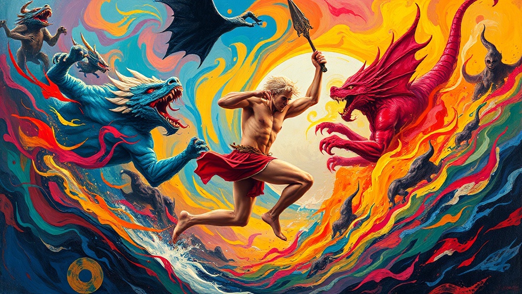 Neo Fauvist Achilles Art