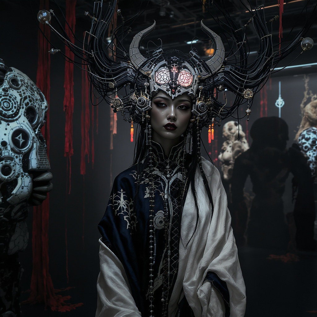 Woman Adorned Robotic Art