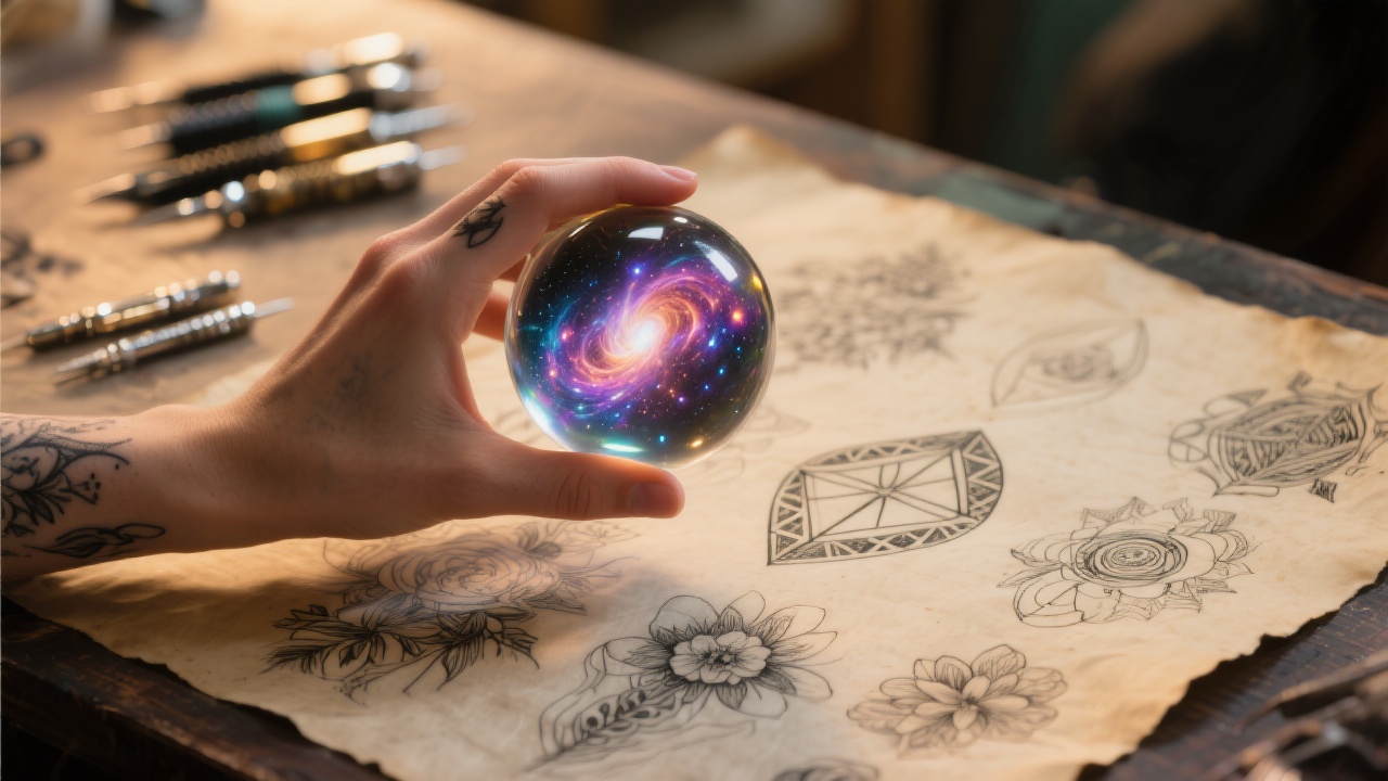 Creative prompts become ink concepts - Feature illustration