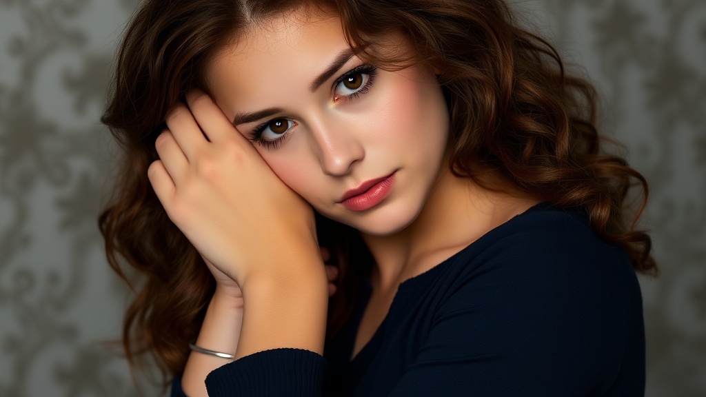 AI Woman Curls Design