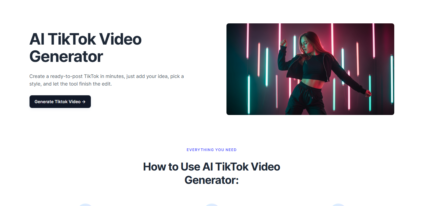 AI Tiktok Generator