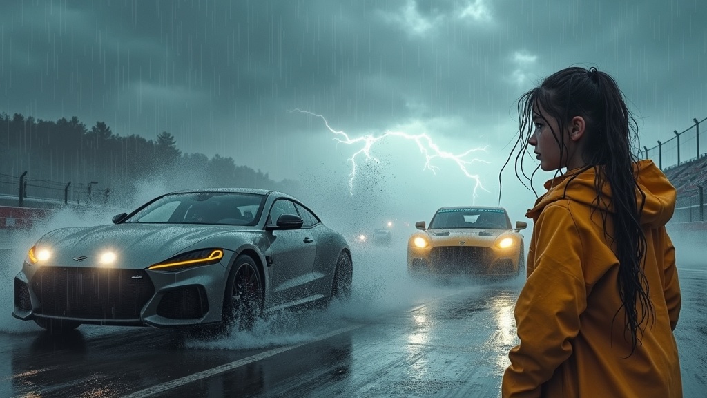 Race Unfolds Rain-soaked Art