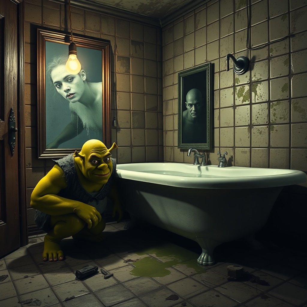 Bathroom House, Shrek, Art
