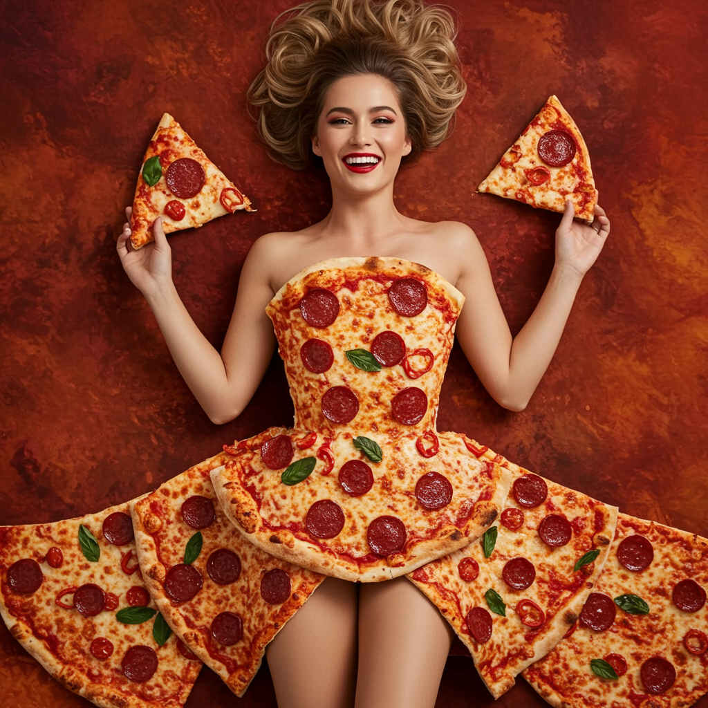 Woman Dons Crafted Artwork