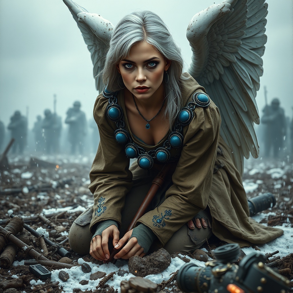 Napoleonic Angel Kneeling Art