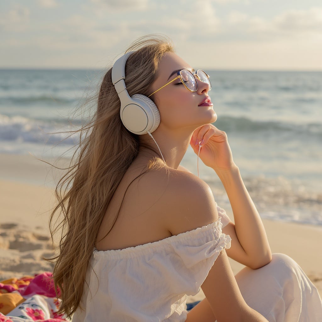 Young Woman Sits Art
