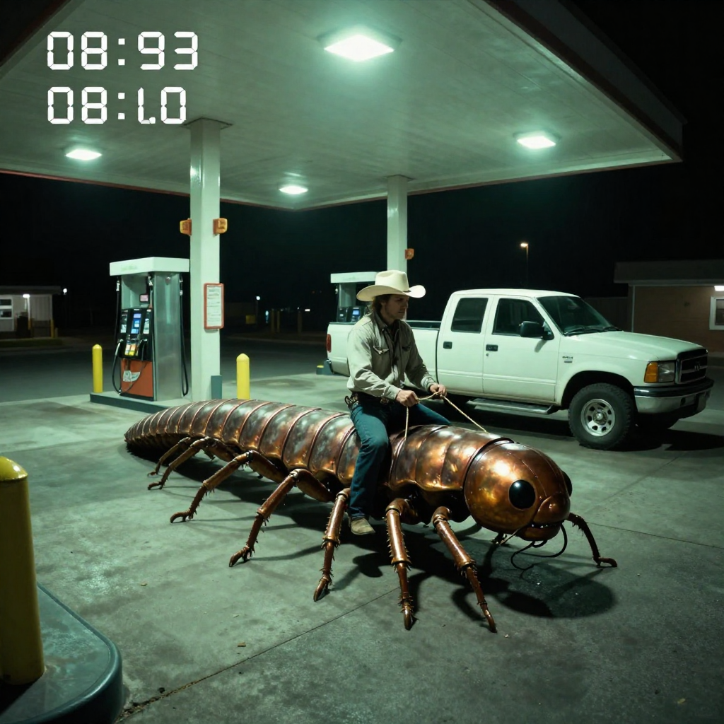 A Grainy, Wide-angle Security-camera Still