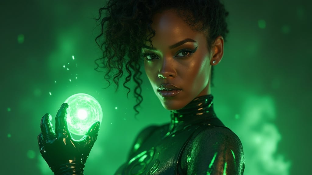 AI Portrait Green Design