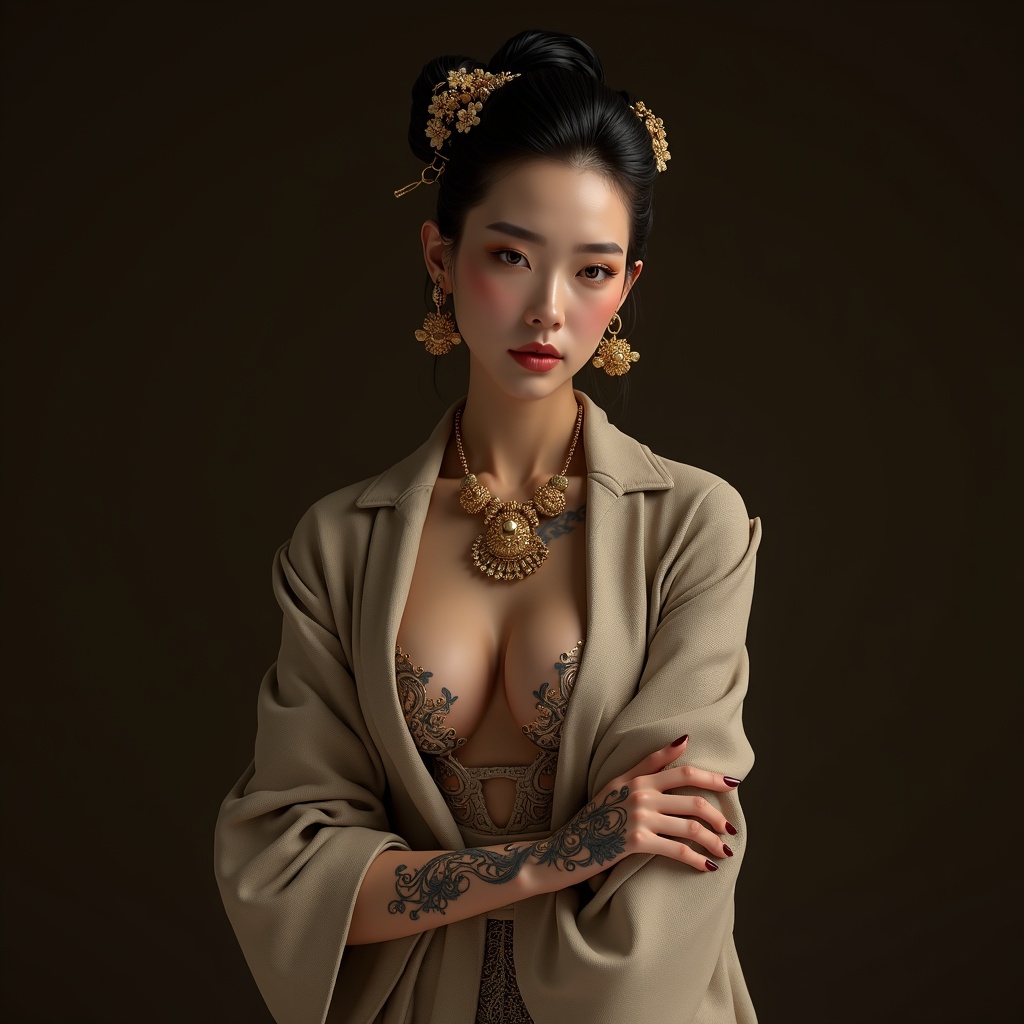 Elegant Japanese Woman Art