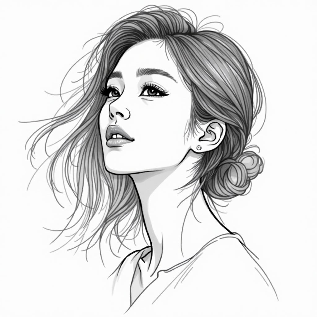 Black Sketch Korean Artwork