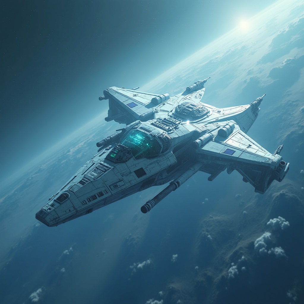 Scene Soaring Through Artwork