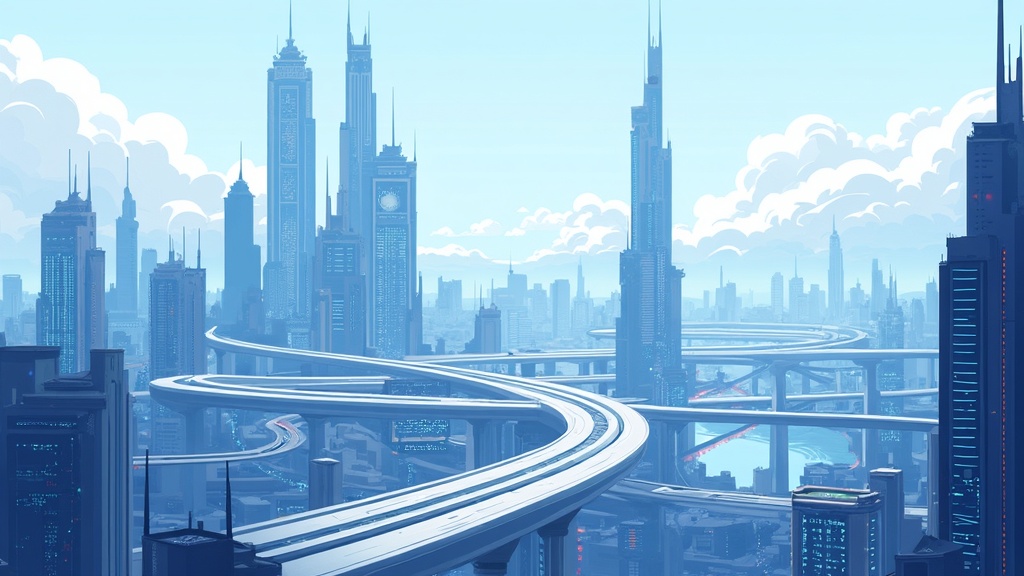 Illustrate Futuristic Cityscape Artwork