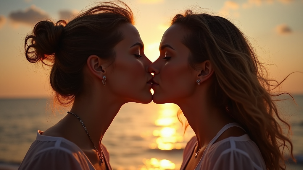 Women Kissing