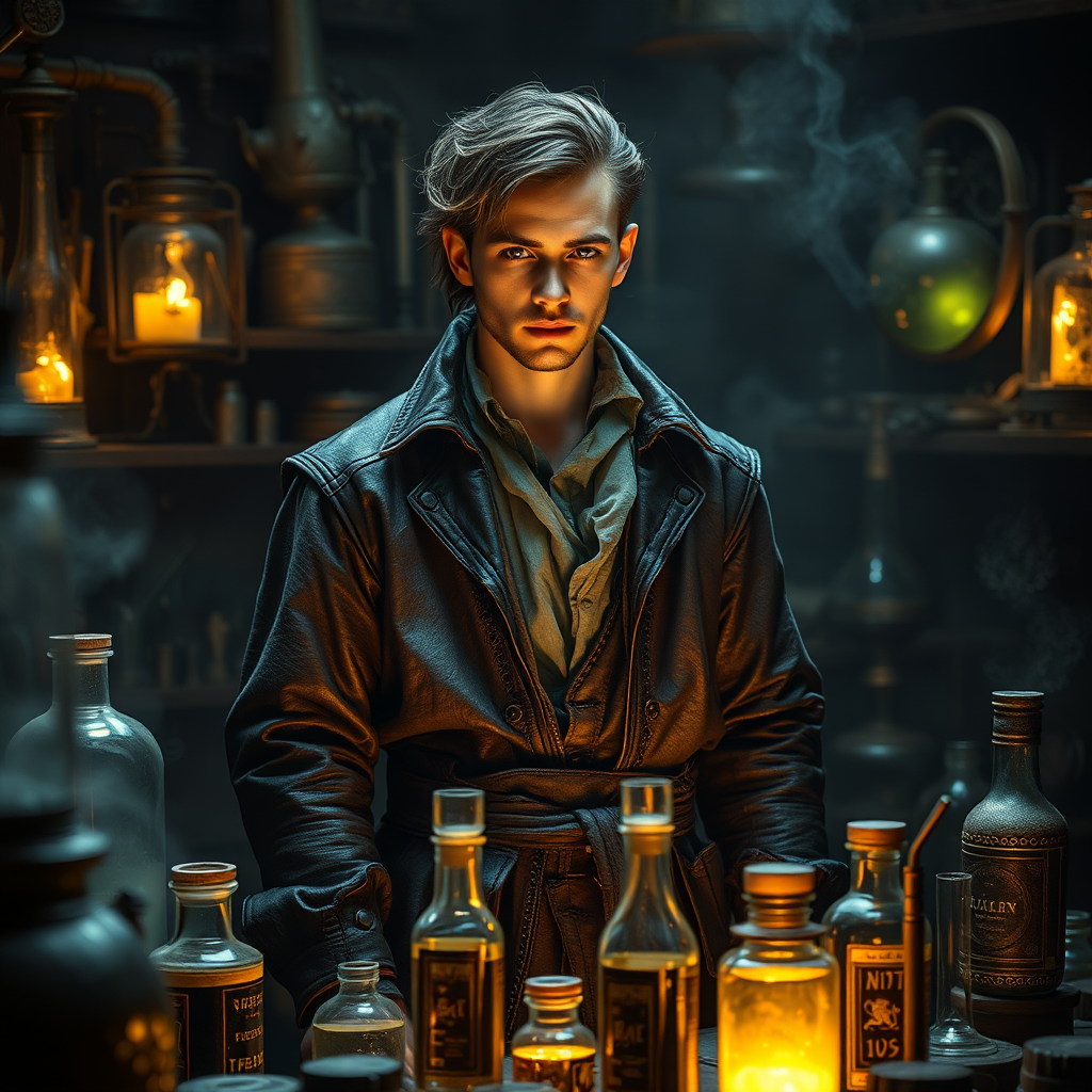 Male Alchemist Stands Artwork
