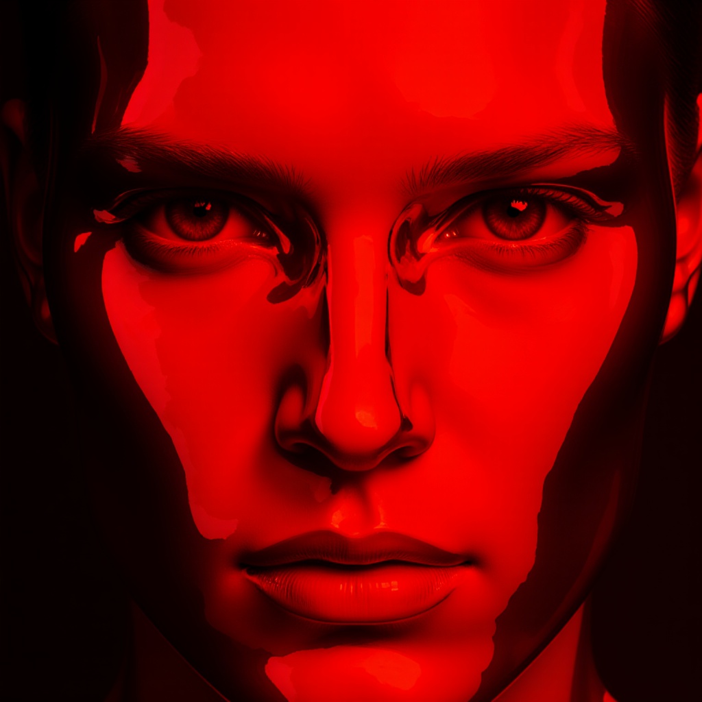  Emblaze stunning face["Lava Flow Red"] in stunning 32K resolution, showcasing its high-gloss, reflective, mirrored finish.
