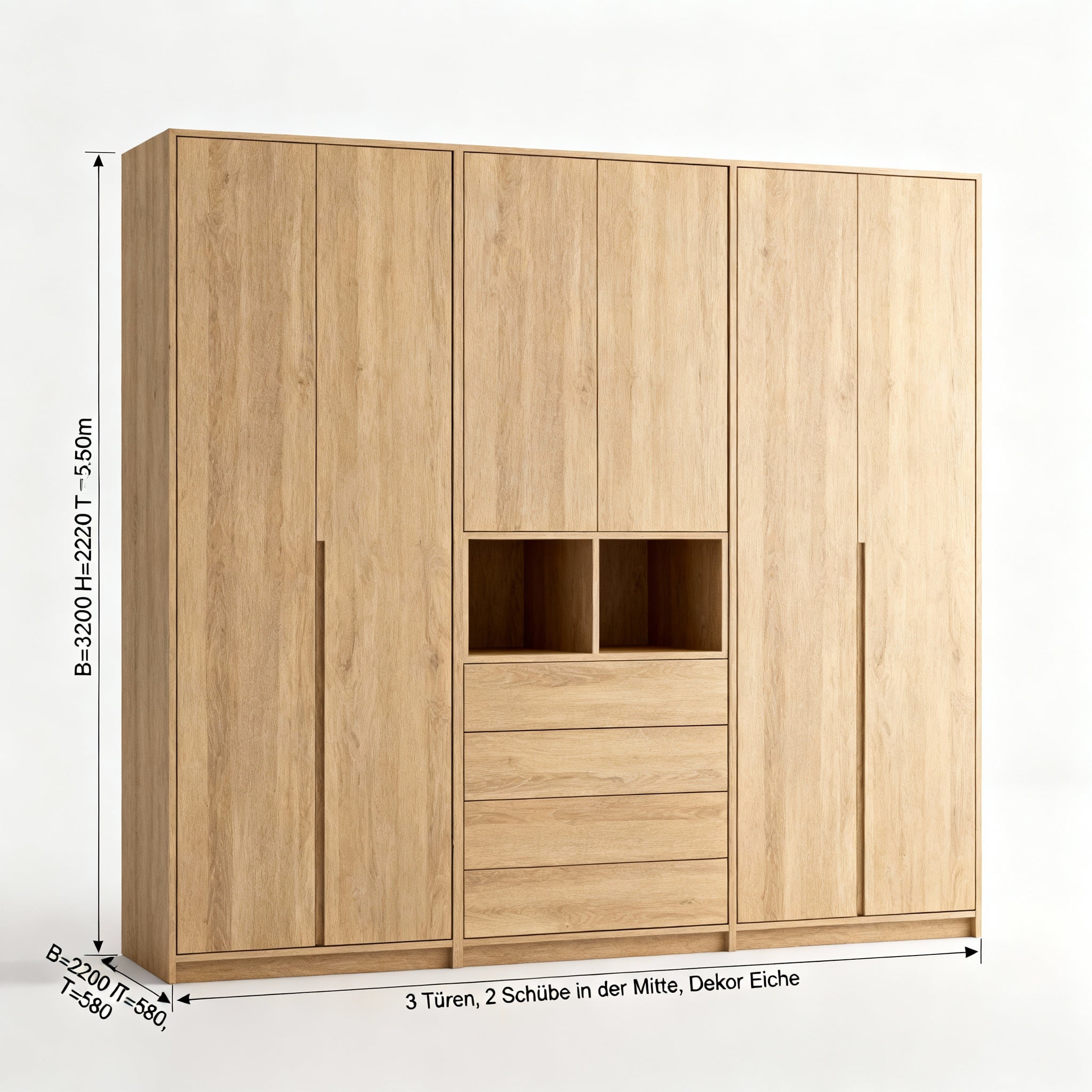 Erstelle Einen Schrank Mit B 3200 H 2200 T 580