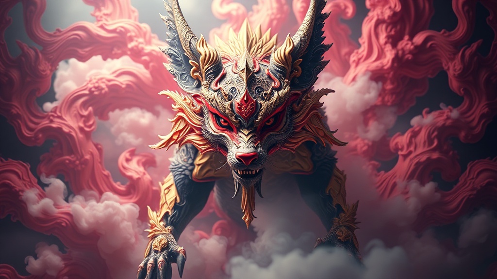 Detailed Mythical Fox Artwork