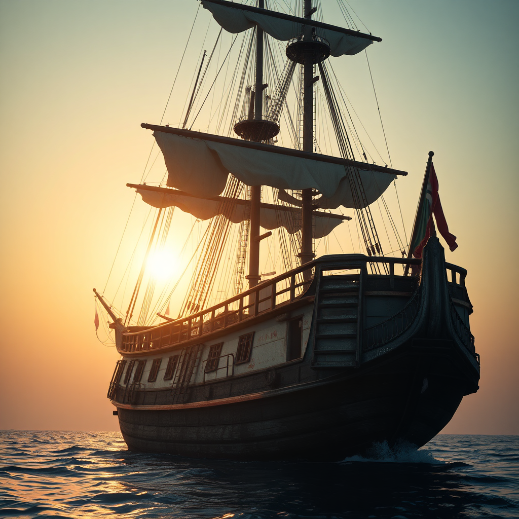 Ultra-realistic Depiction Sailing Art