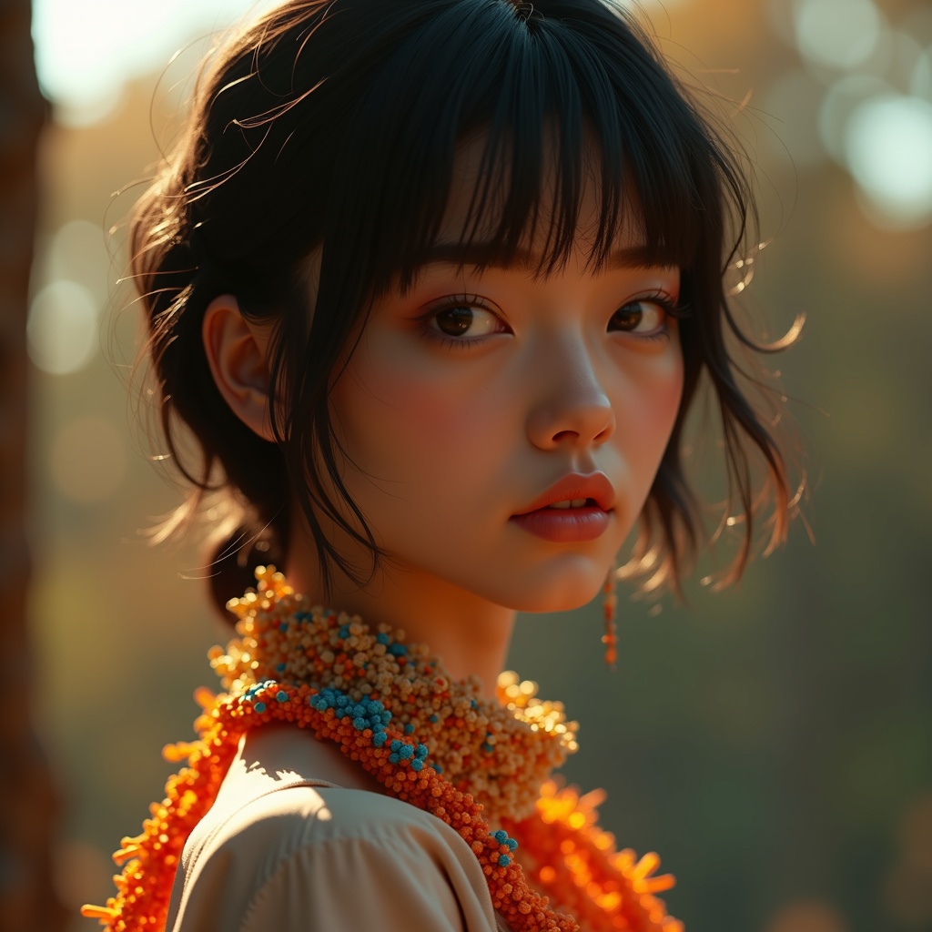 Niji-inspired, Octane-rendered Close-up Art