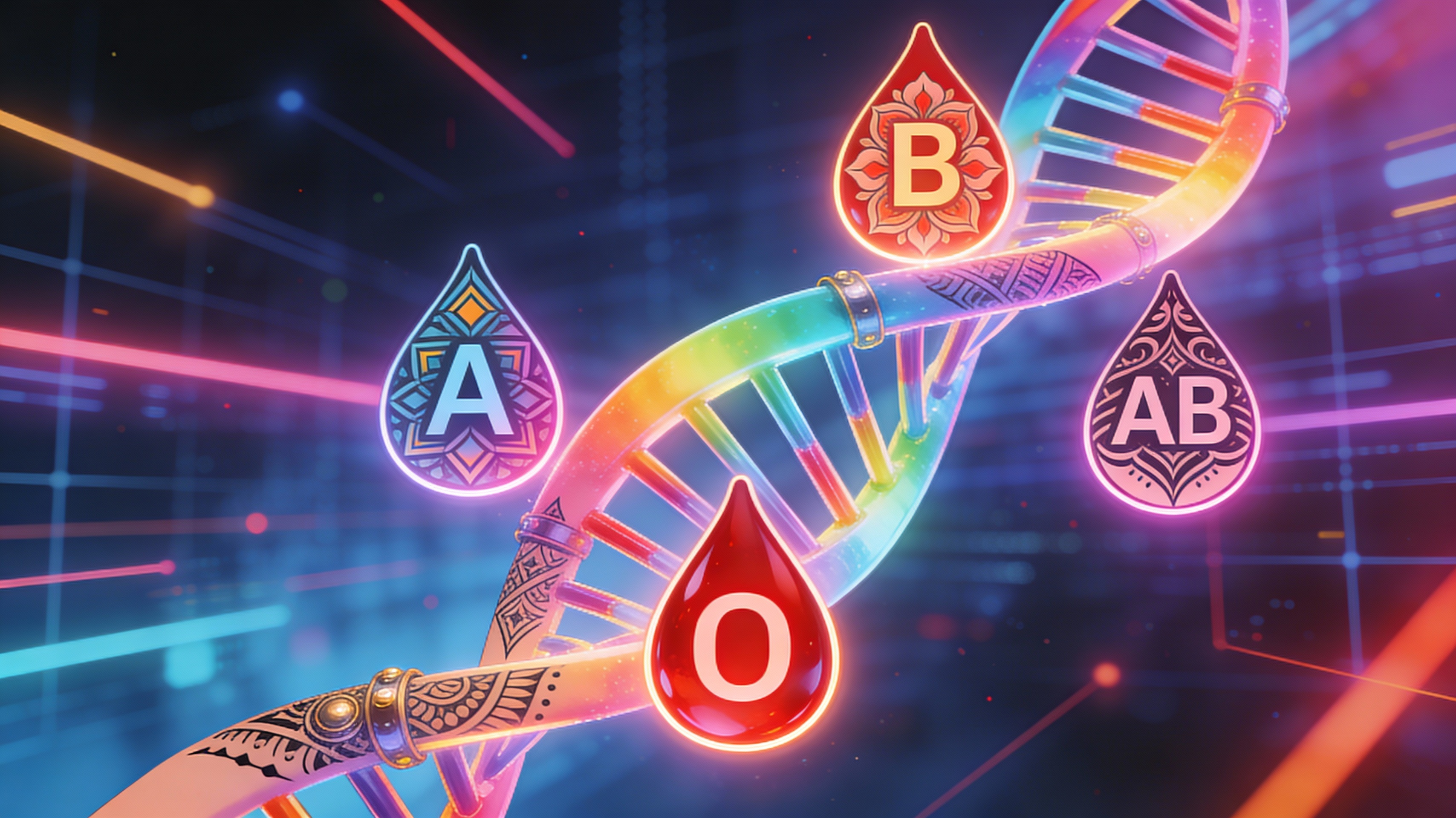 Visually Distinct Blood Type Representations - Feature illustration