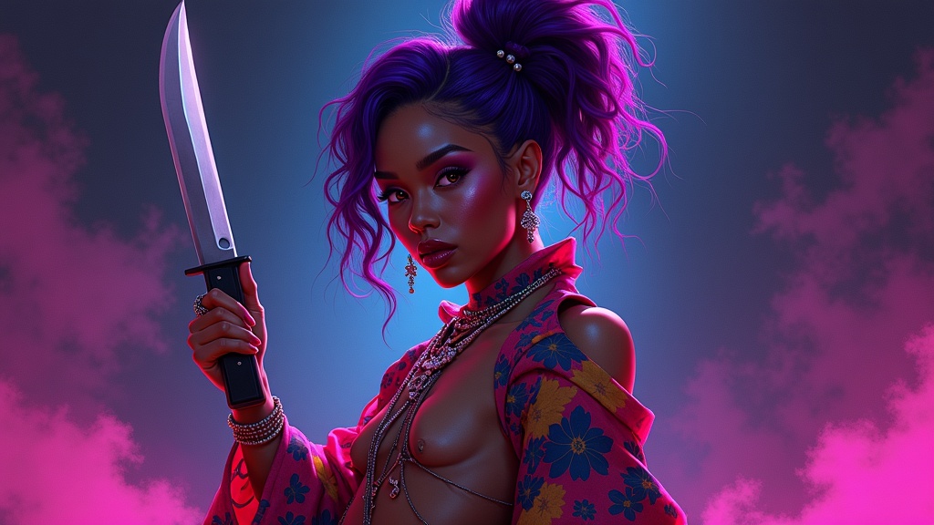 Generated Afrofuturism-inspired Woman