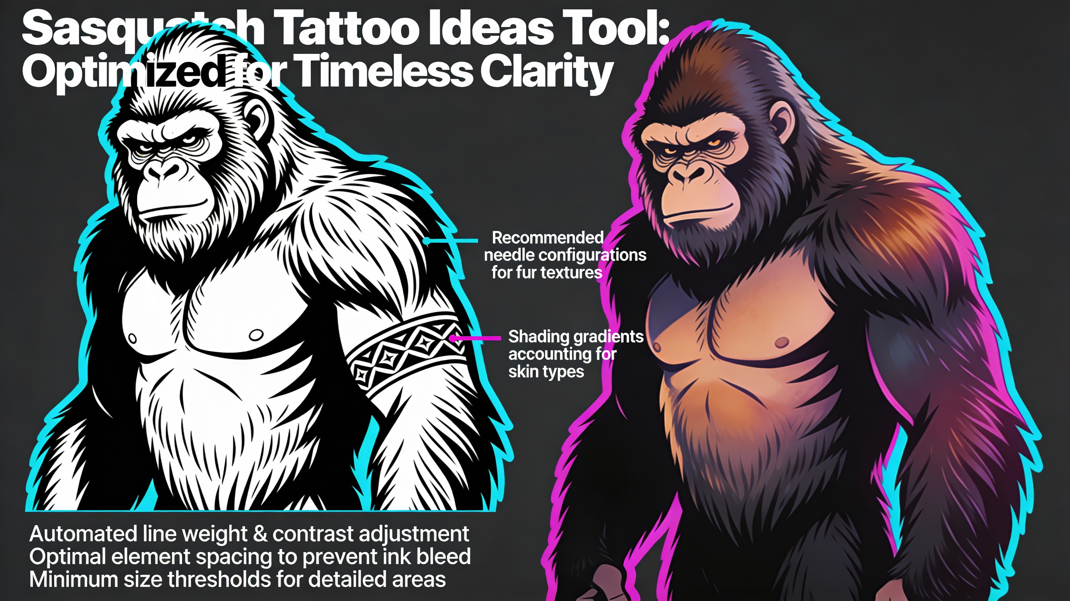 Tattoo-Optimized Line Weight and Contrast - Feature illustration