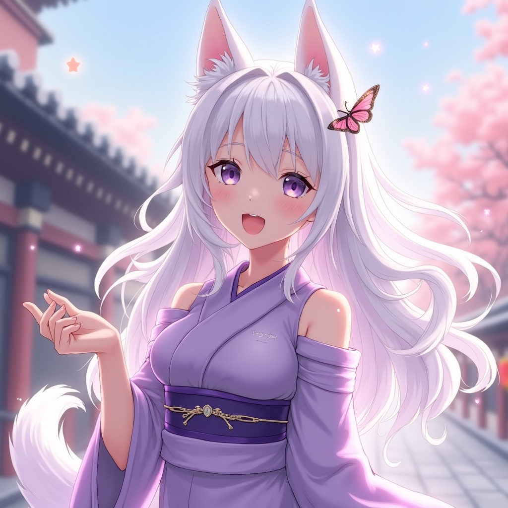 Stunning White-haired Anime Artwork