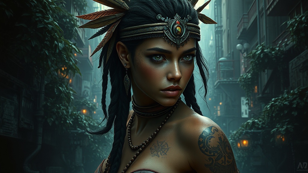 Portrait Stunning Tribal Art