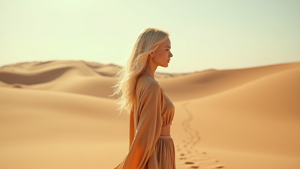 White Woman Hair Art