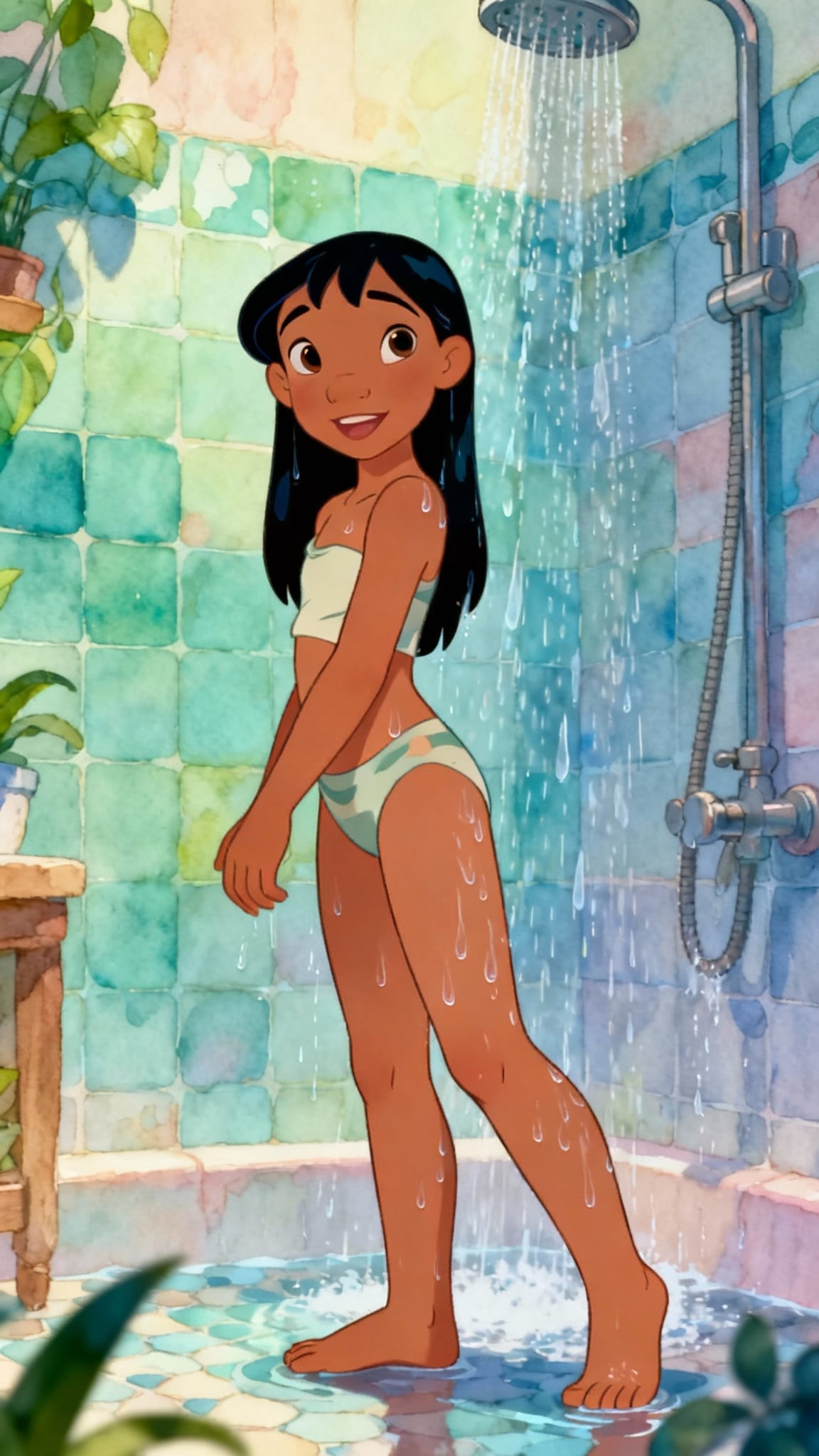 Naturist 10 Year Old Girl Standing In Girls Bedroom Disney