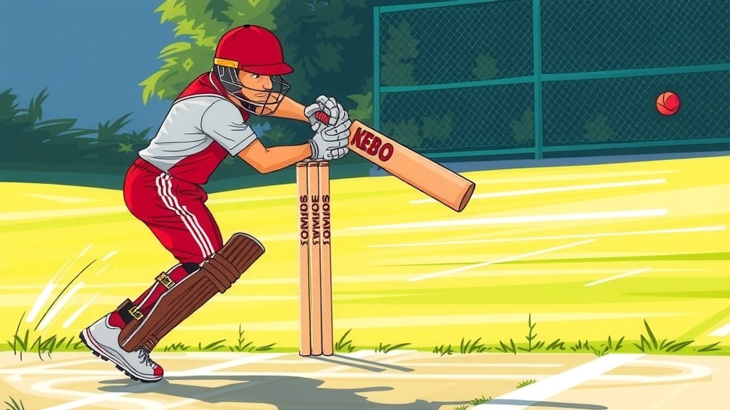 Draw A Boy Hiting Square Cut In Cricket