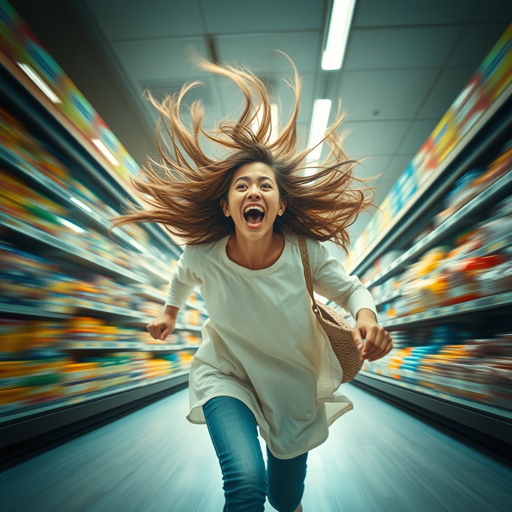 Scene Unfolds Supermarket Artwork