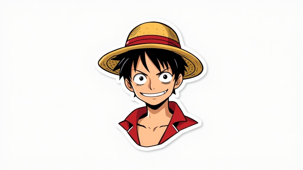 Sticker Design Luffy Artwork