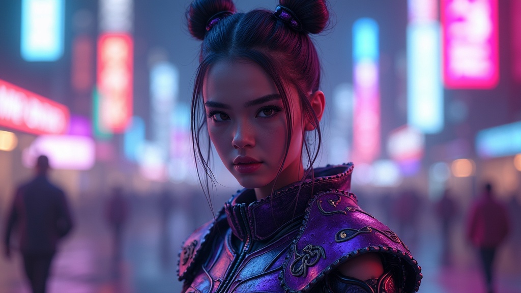 Cyberpunk Girl Body Art