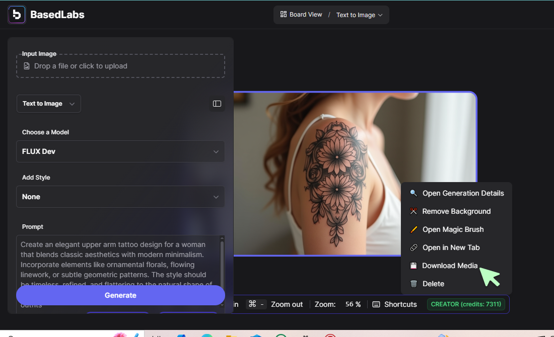 Step 3: Save Your Tattoo Design