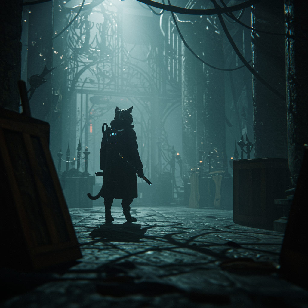 Detective Cat Stands Artwork