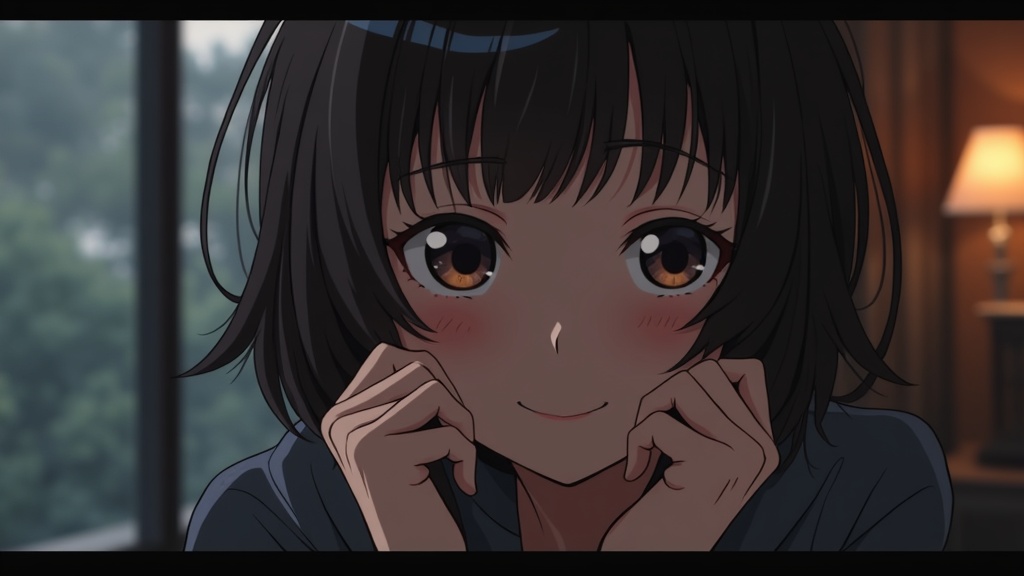 Transform the uploaded anime/cartoon/drawing into an ultra-photorealistic, lifelike photograph of a real adult human being in real life. The person is cosplaying the exact character with 100% identical pose, posture, hand gestures, facial expression, eye direction, hairstyle, hair color, outfit, accessories, props, and background elements. Preserve every single detail of the composition and camera angle as in the original image but instead realistic. The entire setting should be transformed to photorealism with cinematic camera techniques such as depth of field and focus, all objects should have detailed realistic texture. Adjust all exaggerated anime/cartoon proportions to natural, attractive real-human anatomy (realistic body ratios, normal-sized eyes, subtle bone structure). Add photorealistic skin texture with pores and subtle imperfections, lifelike eyes with catchlights and depth, detailed hair strands, realistic fabric folds and material textures, natural shadows, cinematic studio lighting or matching the original scene lighting perfectly. Ultra-high detail, sharp focus, 8K resolution, professional photography quality, no cartoon/illustration/anime artifacts remaining, shoudl be dark with dramatic contrast lighting, and her hands should be pressed up against the glass