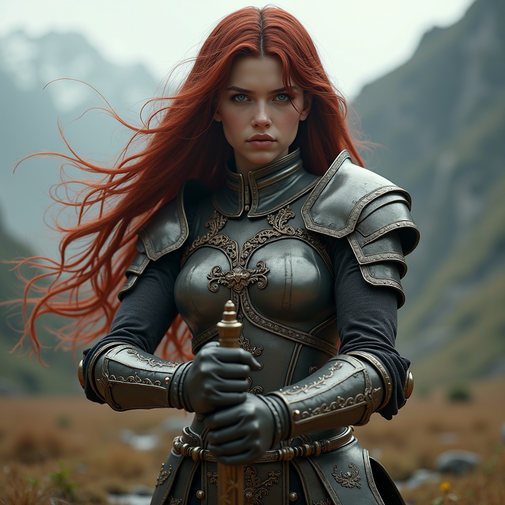 Young Warrior Burgundy Art