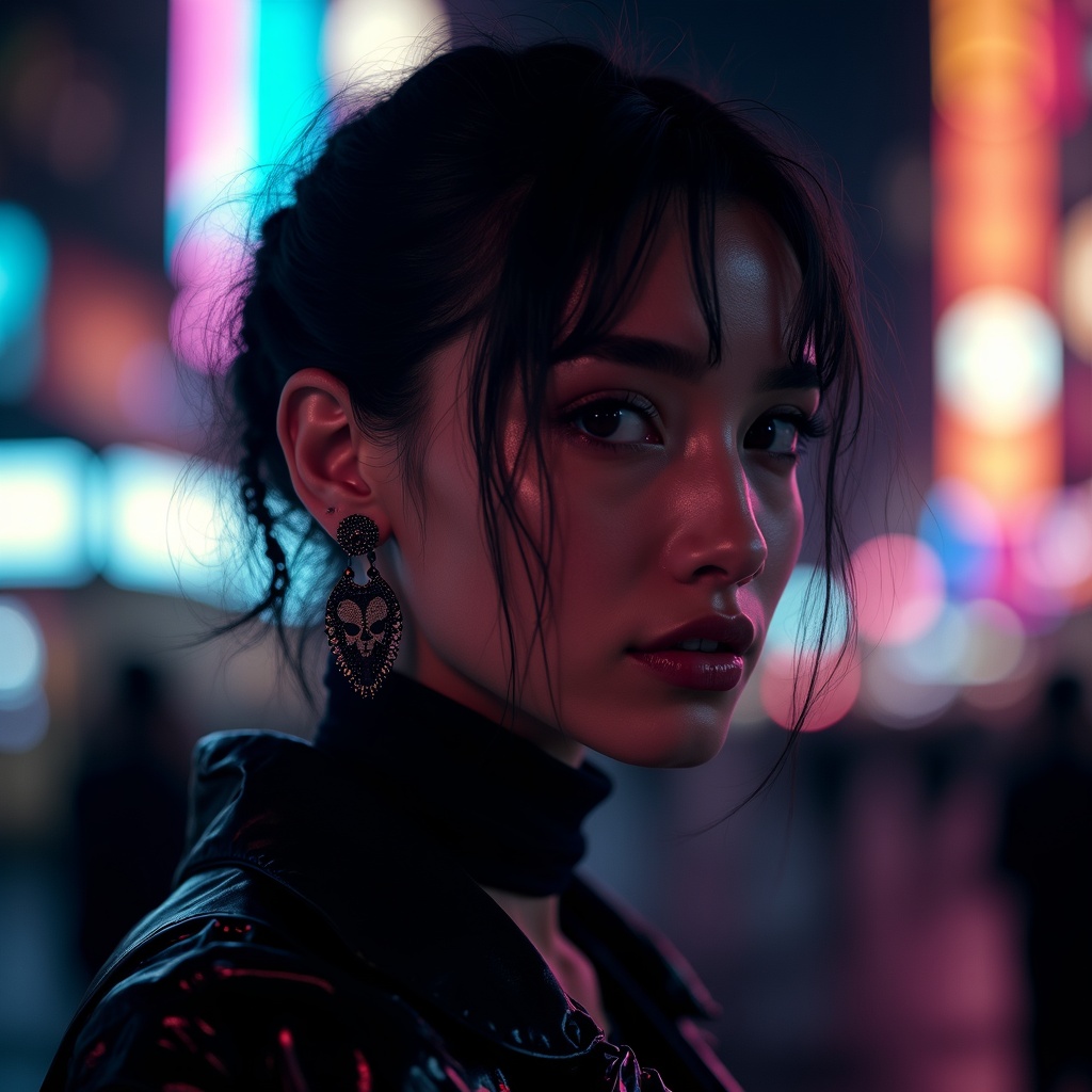 Woman Gaze, Wearing Art