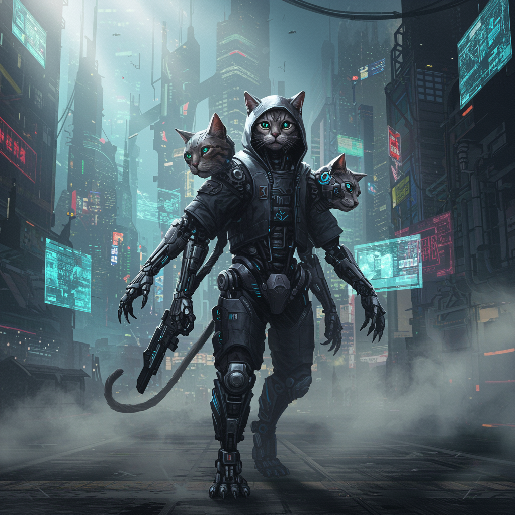 Generated Illustration Feline