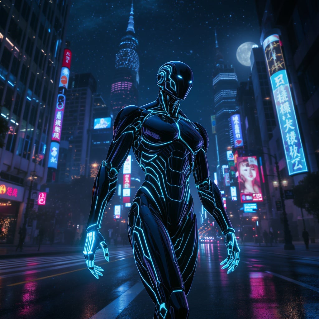 Generated Sleek Midnight-hued